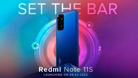 Redmi Note 11S to debut in India on February 9 Redmi Note 11S to debut in India on February 9
