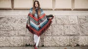 How to transform old blankets into stylish ponchos