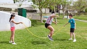 Looking for an easy cardio workout? Try skipping outdoors