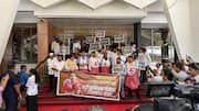 Maharashtra opposition carries out 'lungi, baniyan' protest over 'slapgate' incident