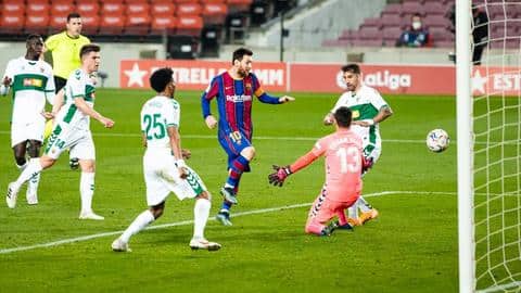 Barcelona thrash Elche 3-0 in La Liga: Records broken Barcelona thrash Elche 3-0 in La Liga: Records broken