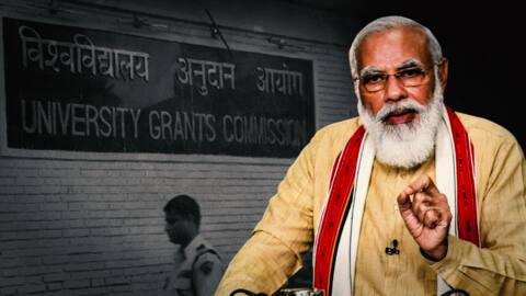 UGC faces criticism over 'Thankyou PM Modi' posters at universities UGC faces criticism over 'Thankyou PM Modi' posters at universities