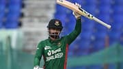 Bangladesh's Litton Das slams his maiden ODI fifty against NZ