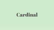 Word of the Day: Cardinal