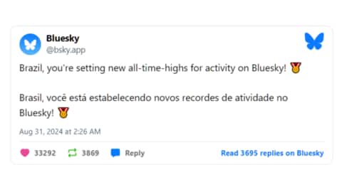 Bluesky experiences unprecedented traffic surge