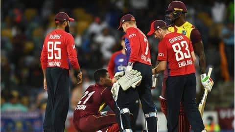 2nd T20I: England beat West Indies in final-ball thriller 2nd T20I: England beat West Indies in final-ball thriller