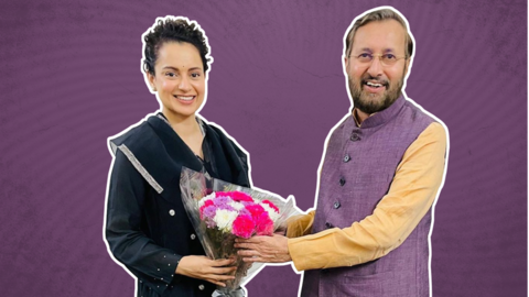 Kangana Ranaut meets Prakash Javadekar; discusses discrimination against 'outsiders' Kangana Ranaut meets Prakash Javadekar; discusses discrimination against 'outsiders'