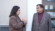 Nitin Gadkari shows 'gobar-painted' walls to Farah Khan