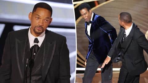 #Oscars2022: Will Smith slaps Chris Rock, apologizes to all present #Oscars2022: Will Smith slaps Chris Rock, apologizes to all present