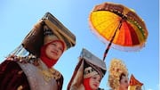Indonesian weddings have unique umbrella rituals