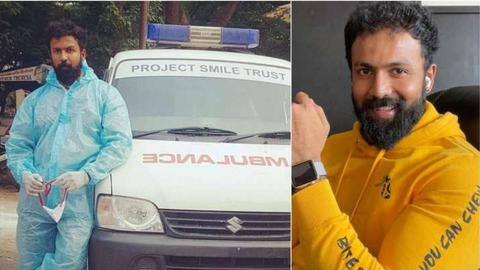 Kannada actor Arjun Gowda becomes ambulance driver for COVID-19 patients Kannada actor Arjun Gowda becomes ambulance driver for COVID-19 patients