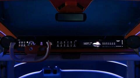 The car features onboard cameras for biometric authentication
