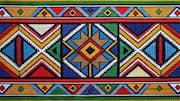 How to make colorful Ndebele art with yarn