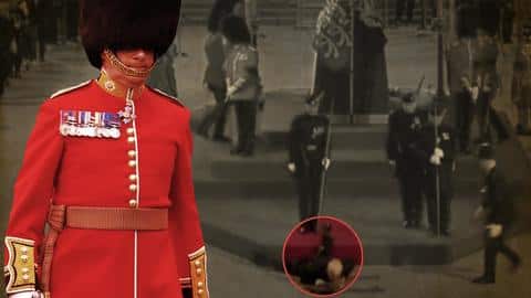 London: Royal guard faints near coffin during Queen Elizabeth's lying-in-state London: Royal guard faints near coffin during Queen Elizabeth's lying-in-state