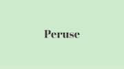 Word of the Day: Peruse