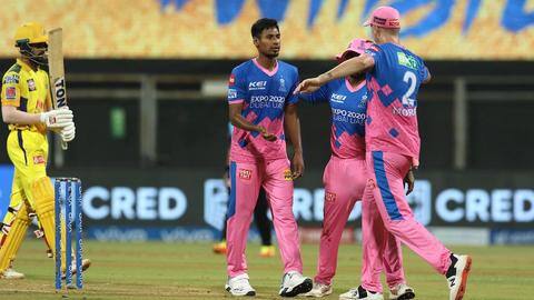 IPL 2021: Chennai Super Kings score 188/9 against RR IPL 2021: Chennai Super Kings score 188/9 against RR