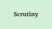 Word of the Day: Scrutiny
