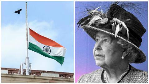 Queen Elizabeth II demise: Indian Tricolor flies half-mast in mourning Queen Elizabeth II demise: Indian Tricolor flies half-mast in mourning