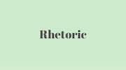 Word of the Day: Rhetoric