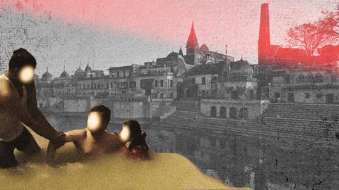 Ayodhya: Mob beats man for kissing wife in Saryu river Ayodhya: Mob beats man for kissing wife in Saryu river