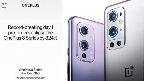 OnePlus 9 series records 324% more pre-orders than 8 series OnePlus 9 series records 324% more pre-orders than 8 series