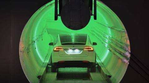 Musk's Boring Company tests underground Tesla tunnel system in Vegas Musk's Boring Company tests underground Tesla tunnel system in Vegas