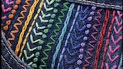 How to add geometric embroidery to old denim 