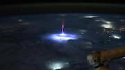 Astronaut captures stunning lightning bolt shooting into Earth from space