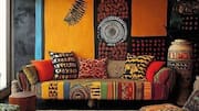 Brighten your interiors with colorful African textiles 
