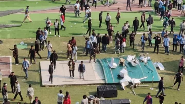 Messi's Kolkata visit turns chaotic as fans vandalize stadium