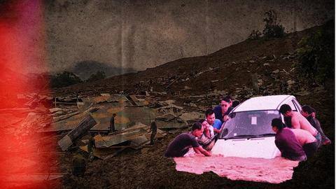 Monsoon mayhem: Car washed away in Uttarakhand; landslides in J&K Monsoon mayhem: Car washed away in Uttarakhand; landslides in J&K