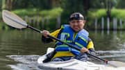 Build upper body strength with either kayaking or climbing