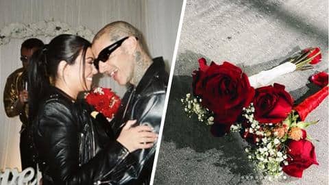 Kourtney Kardashian-Travis Barker get 'married' in Las Vegas, post pictures Kourtney Kardashian-Travis Barker get 'married' in Las Vegas, post pictures