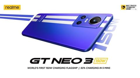 Realme GT Neo 3, with 150W fast-charging, launched in India Realme GT Neo 3, with 150W fast-charging, launched in India