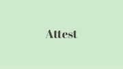 Word of the Day: Attest