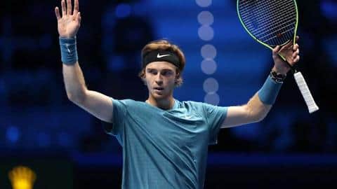 ATP Finals: Andrey Rublev stuns Stefanos Tsitsipas, claims straight-set victory ATP Finals: Andrey Rublev stuns Stefanos Tsitsipas, claims straight-set victory