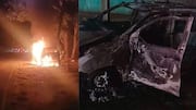 BJP leader set ablaze after SUV sandwiched between 2 trucks 
