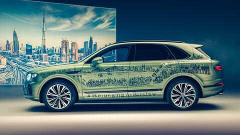 Hand-painted murals help elevate the SUV's presence