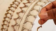 How to create bead embroidery on fabric