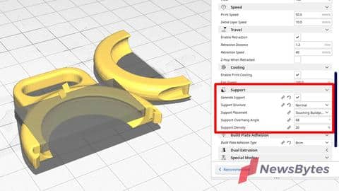 Ultimaker Cura specific slicer settings for support generation
