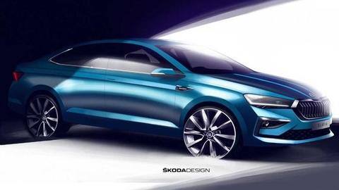 Prior to global debut, SKODA SLAVIA previewed in official sketches Prior to global debut, SKODA SLAVIA previewed in official sketches