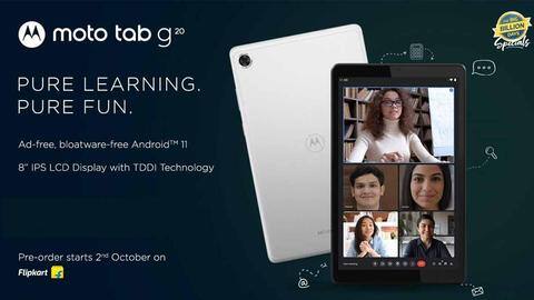 Moto Tab G20 launched in India at Rs. 11,000 Moto Tab G20 launched in India at Rs. 11,000