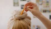 How to style hair with a stick