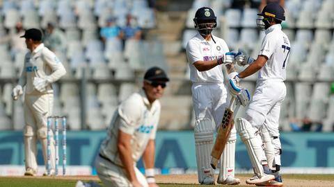 India vs NZ, 2nd Test: Kohli, Gill drive hosts forward India vs NZ, 2nd Test: Kohli, Gill drive hosts forward