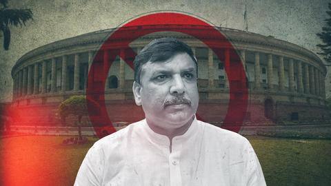 AAP's Sanjay Singh suspended from Rajya Sabha for throwing papers AAP's Sanjay Singh suspended from Rajya Sabha for throwing papers