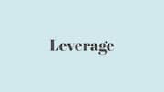 Word of the Day: Leverage