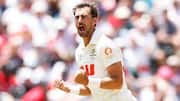 Starc surpasses Ashwin by dismissing Stokes for 14th time (Tests) 
