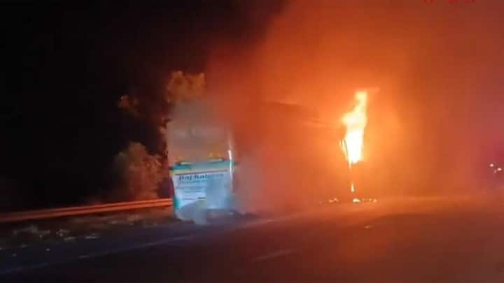 9 killed after sleeper bus catches fire in Greater Noida 