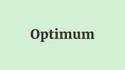 Word of the Day: Optimum