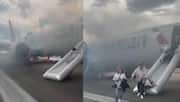 Watch: Fire on runway during takeoff from Denver airport